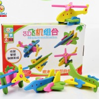 Jual Mainan Edukasi 3D Plane Combination Mainan Edukatif Puzzle Kayu Murah Murah