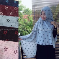 Jilbab Instan Pastan Bintang / Khimar / Hijab / Kerudung Langsungan