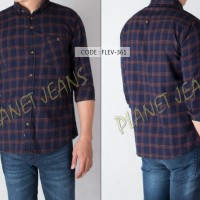 Jual kemeja flanel cowok /baju flannel pria lengan panjang kotak FLEV212 Murah