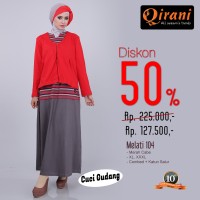 Qirani Dewasa Melati 104 | Baju Perempuan Wanita Muslim Gamis Dress.