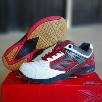 Sepatu Badminton Osaga White Red Original