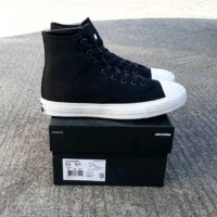 sepatu vans hitam putih high import premium sz 36-40