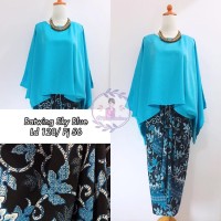 Jual Setelan Kebaya Kutu Baru Batwing Blue Murah