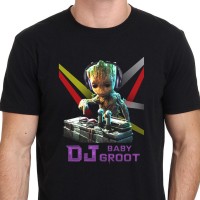 Jual Kaos keren DJ Baby Groot Guardian of the Galaxy Men's funny T-Shirt te Murah