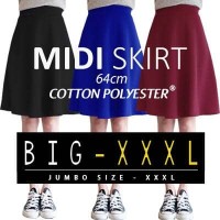 Jual (BIGSIZE) Midi Flare Skirt Murah