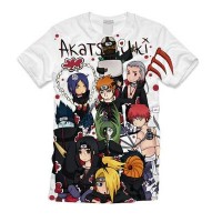 Jual Baju Kaos Naruto Anime Akatsuki Chibi Team Full Print Murah