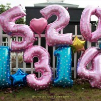 Jual Balon foil Huruf & Angka large 100cm Murah