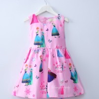 Jual Baju Anak Dress Frozen Samgami Printed Pink Murah
