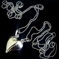KALUNG COUPLE LOVE SILVER Aksesoris Fashion Wanita Pria Kado Valentine