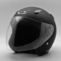 Helm Half Face Cargloss Ycn Black Doff