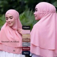Jual Jilbab Instan Hijab Bergo Nonpad Kerudung Tali Instan Aishaa Murah