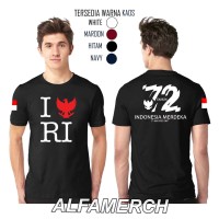 Baju Kaos Distro Ri Indonesia 72 Agustus Simple Elegant Keren Alfamerc