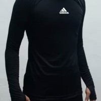 Jual Baselayer Manset thumbhole Bola Nike Adidas Putih Murah