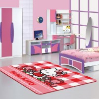 Jual Karpet Lantai Karakter Kartun Hello Kitty Size 130 x 185cm Murah Bagus Murah