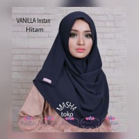 Jual hijab instan Vanila (hitam) pashmina jilbab pasmina kerudung Murah