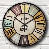 Jual Jam Dinding Vintage Number Paris France - Unik Artistik - Kool Katz Murah