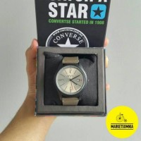 Jam Tangan Pria / Cowok Converse Leather / Kulit Abu