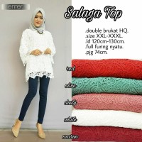 Jual Atasan Wanita Blouse Muslim Tunik brokat lace import salaga XXL Jumbo Murah
