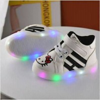 Jual Sepatu Boot Lampu Anak Hello Kitty Size 21-25 Murah