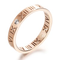 cincin single wanita, cantik bahan titanium asli tidak pudar dan karat
