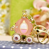 Jual BAGCHARM KEYCHAIN AKSESORIS CINDERELLA PUMPKIN SOFT PINK Murah