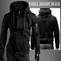Jual JAKET / PARKA / ASSASIN / POLOS / HITAM / ARMY Murah