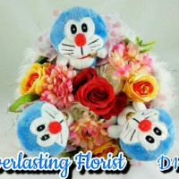 Jual Bucket Doraemon (D119) Buket Bunga Boneka Bouquet Wedding Wisuda Kado Murah