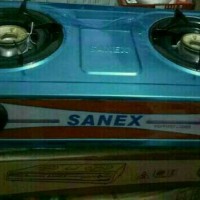 kompor gas SANEX 2tungku SNI K-608 STAINLESS STEEL