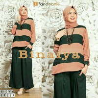Gamis / Baju Wanita Muslim Binaiya set 3in1
Bahan: Full Jersey Super
