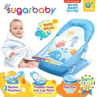 Jual Sugar Baby Deluxe Baby Bather Wolly Whale Blue Alas Dudukan Mandi Murah