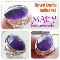 Jual CINCIN NATURAL KECUBUNG AMETHIS KALIMANTAN KUALITAS NO.1 RING LAPIS Murah