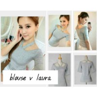 Jual Supplieronlineshop-BIG SIZE BLOUSE SABRINA JUMBO-VIOLINE DARK BLOUSE Murah
