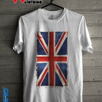 Jual Kaos Gildan Sablon DTG - British Flag Murah