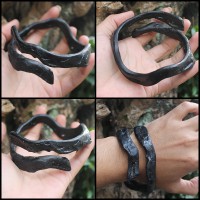 Jual Gelang Akar Bahar Hitam Gepeng Tebal Murah