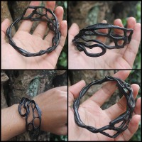 Jual Gelang Akar Bahar Hitam Combong Murah
