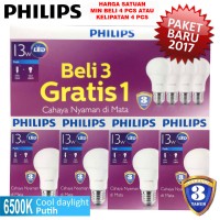 Jual Lampu LED Bulb Philips 13W Putih 13 W Watt 13W bohlam packing4pcs Murah