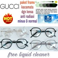 PAKET FRAME KACAMATA DGN LENSA ANTI RADIASI MINUS DAN NORMAL