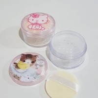 Jual Mini loose powder case tempat bedak tabur Cartoon Hello kitty Murah
