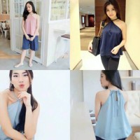 Jual PAKAIAN WANITA / BAJU WANITA / BAJU KOREA / ATASAN / BLOUSE HALTER Murah