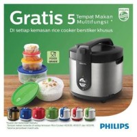 Jual PHILIPS Rice Cooker 2 L New Stainless HD3128 - Silver Murah