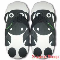 Jual Sandal Anak Murah Sancu Shaun The Sheep Hitam Kombinasi Putih Lucu Murah