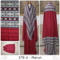Jual Mukena bali dewasa katun rayon motif songket marun 378D semi jumbo Murah