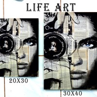 Jual Wall Decor Poster Kayu 30x40 Keren - Kode Girl 790 Murah