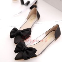 Jual FLAT WANITA MIKA BOWTIE HITAM Murah