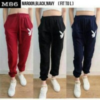 Jual celana panjang wanita jogger pants olahraga senam joger pant Murah