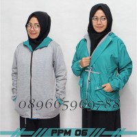 Jual Jaket Parasut Wanita Jumbo | Jaket Parka Tosca x Abu Terkini Murah
