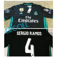 Jual jersey real madrid away 17/18 full patch ucl+nama suka-suka Murah