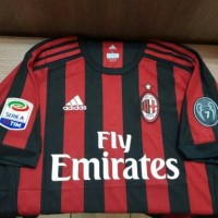Jual JERSEY AC MILAN HOME NEW FULL PATCH SERIA +BOH 7 2017/2018 Murah