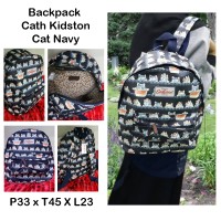 Tas cat navy-ransel masa kini-tas wanita lucu-quality good-murah-YB