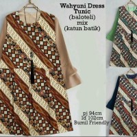 Jual Murah 65148 wahyuni dress tunic/baju batik murah/atasan muslim wanita Murah